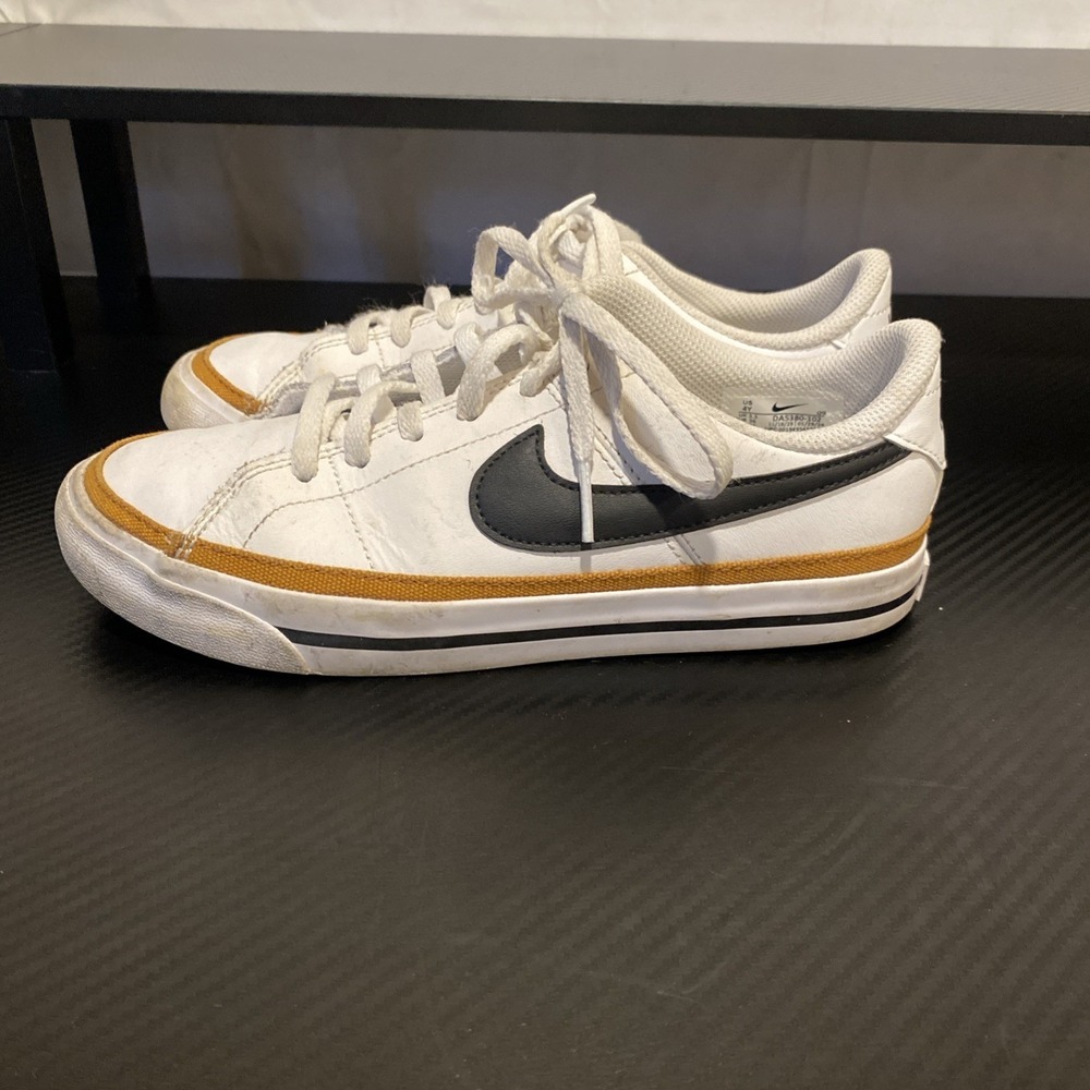 Nike Court Legacy DA5380-102 White Desert‎ Ochre Gum Light Brown Unisex Size 4Y